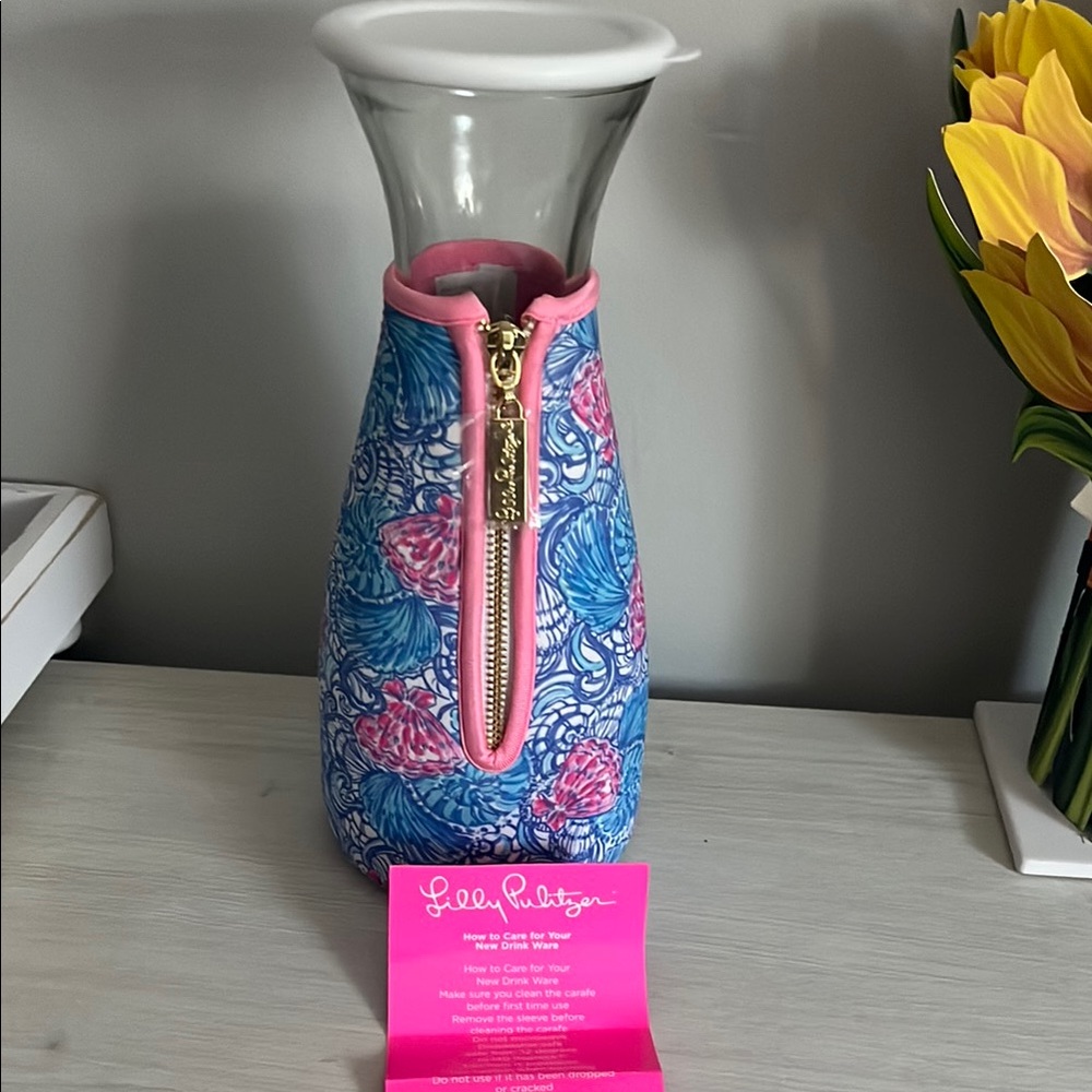 Lilly Pulitzer Blue and Pink Insulated Carafe